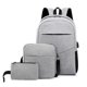 thumbnail image 1 of 3pcs Backpack Set Women Men Laptop Backpack Shoulder Bag Small Pocket for Travel School Business Work College Fits Up to 15.6inches, 1 of 5