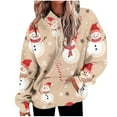 thumbnail image 2 of Craaazy Women's Loose Christmas Printed Long Sleeve Oversized Sweatshirt Xmas Warm Tops with Pockets Gifts, 2 of 7