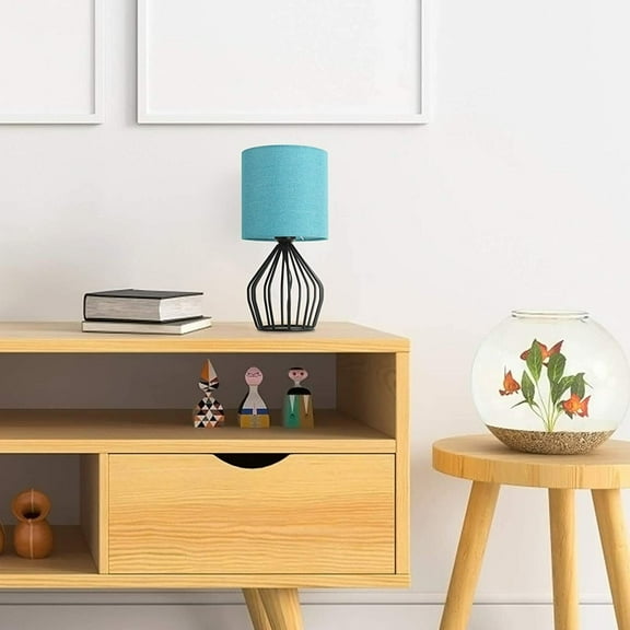 Modern Table Desk Lamp Nightstand Teal Lamp Beside Lamp Bedroom Dorm Gift
