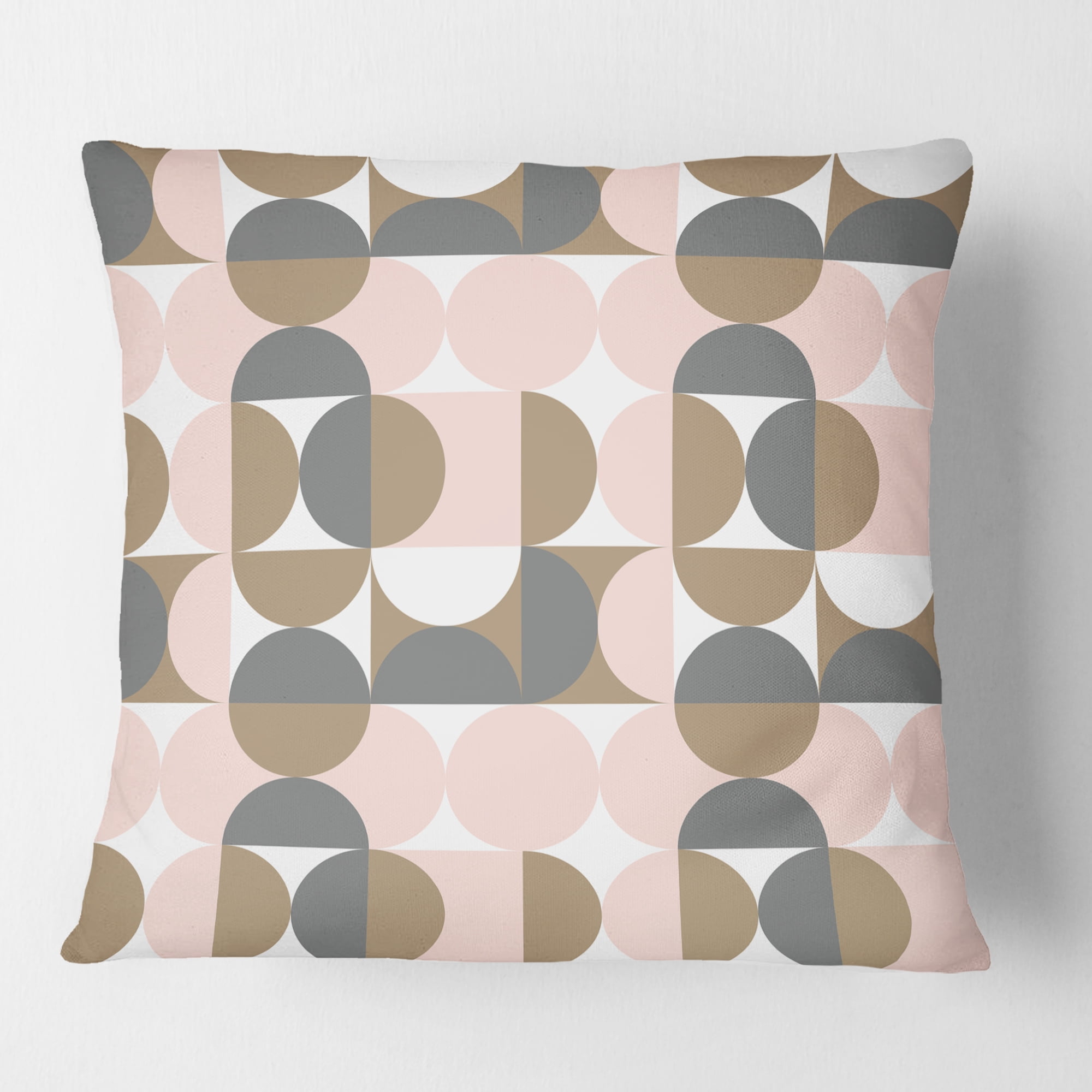 Designart Retro Circular Pattern IV' Mid-Century Modern Throw Pillow - 18x18