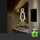 thumbnail image 4 of Cartel acrílico para baño | Señalización impermeable para puerta de baño | Letras e íconos claros para fácil reconocimiento | Autoadhesivo | Estilo moderno | Decoración duradera para baño | 1 unidad, 4 of 5