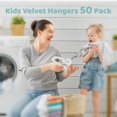 thumbnail image 7 of HOUSE DAY 11 Inch Children's Hanger Space Saving 20 Pack for Kids, Non Slip Baby Clothes Hangers for Closet, Premium Baby Velvet Hangers on Baby Organization, White, 7 of 7
