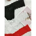 thumbnail image 2 of Lace Thongs for Women Breathable Panties Seamless Low Rise T-back Stretch Cotton Sexy No Show Underwear, 2 of 3