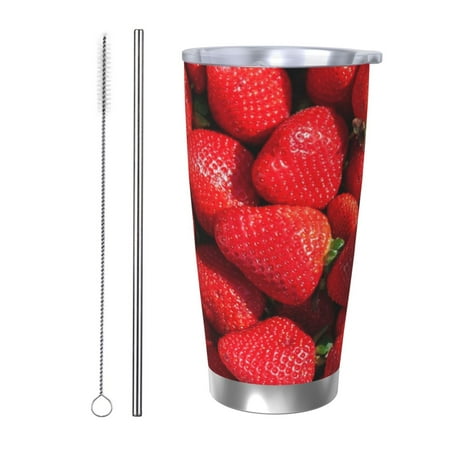 

Coaee Strawberry Red for 20oz Insulated Kettle Water Bottle For Running Hiking Cycling Climbing Men S Woman Insulated Water Bottle-Straw Two-piece Set