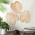 thumbnail image 3 of Nvzi Wooden Palm Leaves Wall Art, 3 Pcs Tropical Leaf, Boho Plant Decor, Wood Brown, 11.81" x 9.84" x 0.19", 3 Count, 3 of 4