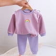 thumbnail image 2 of Odeerbi 1-8 Años Niño Niña Pijama de Invierno de Algodón de Forro Polar de Manga Larga Conjunto de Pantalón Suave Estampado Para Dormir Conjunto de Pijama de Dos Piezas, 2 of 3
