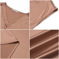 thumbnail image 6 of UVN Women Tops Summer Cap Short Sleeve Blouses Ladies V Neck Silk Satin Business Casual Shirts, 6 of 9