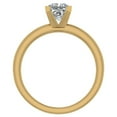 thumbnail image 3 of Princess Cut Solitaire Engagement Ring Fitted Band 3.00 MM Wide 18K Gold 0.50 Carat Total Weight (G,VS), 3 of 5