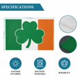 thumbnail image 6 of St. Patrick's Day Placemats Set of 6, Irish Flag Green Lucky Shamrock Placemats for Dining Table, Place Mats for Kitchen Tabletop, Waterproof Wipeable Dining Table Mats Set, 6 of 9