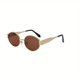 thumbnail image 1 of Typpkmm Oval Sunglasses for Women Men Trendy Metal Frame Sun Glasses Classic Shades, 1 of 7