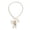 2Pcs White, variant on COM1950s Curtain Tiebacks with Bow and Bead Accents, Decorative Curtain Holdbacks for Window, Adjustable Tie Backs for Living Room, Bedroom