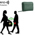 thumbnail image 2 of Cartera para tarjetas de crédito Laklulu con 12 ranuras + 2 ranuras para efectivo Estuche para tarjetas con cremallera de cuero PU suave, 2 of 5