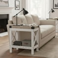thumbnail image 4 of ZEXVIDA Narrow Side Table, End Table,Sofa Side Table, End Table Nightstand for Bedroom, Living Room, Small Spaces,White, 4 of 5