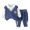 AB483 Blue, variant on Tisuna Kids Fall Outfit Set For Boys Breathable Graphic Print Long Sleeve Collar Shirt And Pants 2 Pieces Clothes Set For Children Streetwear Size 18-24 Months