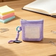 thumbnail image 6 of Dongrere Mesh Mini Zipper Pouch, Portable Breathable Storage Bag, Clear Cosmetic Bag for Home Travel Outdoor Use, 4x1.2x3.7 Inch, Purple, 6 of 6