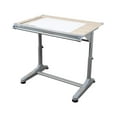 thumbnail image 4 of Stand Up Desk Store Height Adjustable Drawing and Drafting Table with 39.2" W x 27.5" D Surface, Silver Frame with Birch Top, 4 of 6