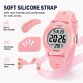 thumbnail image 2 of Kids Digital Watch for Age 4-12 Outdoor Multifunction Watch with Silicone Strap,EL Backlight,Alarm,Stopwatch,Waterproof Watch for Boys Girls, 2 of 8