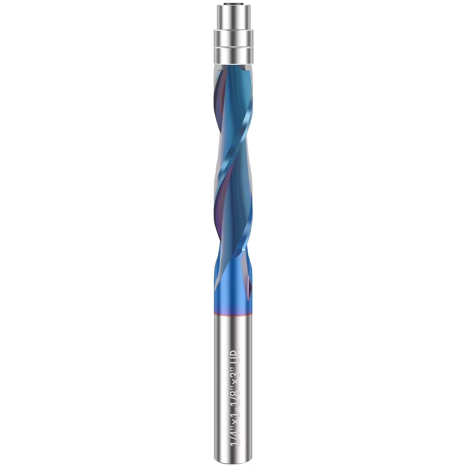 Long-Lasting Flush Trim Router Bit 1/4 Inch Shank, Heat Resistant Coating, for Precision Cutting