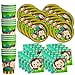 thumbnail image 3 of Monkey Birthday Party Supplies - Jungle Animal Party Supplies - Zoo Animal Party Supplies | Tableware Set Includes Plates, Napkins and Cups | Kit for 16, 3 of 3