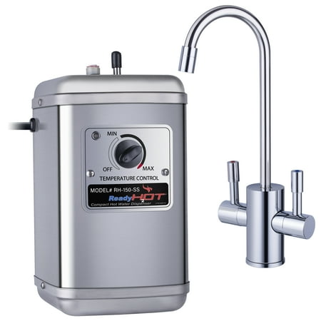 Ready Hot Compact Kitchen Hot Water Dispenser with Polished Chrome Dual Handle Faucet 41-RH-150-F560-CH
