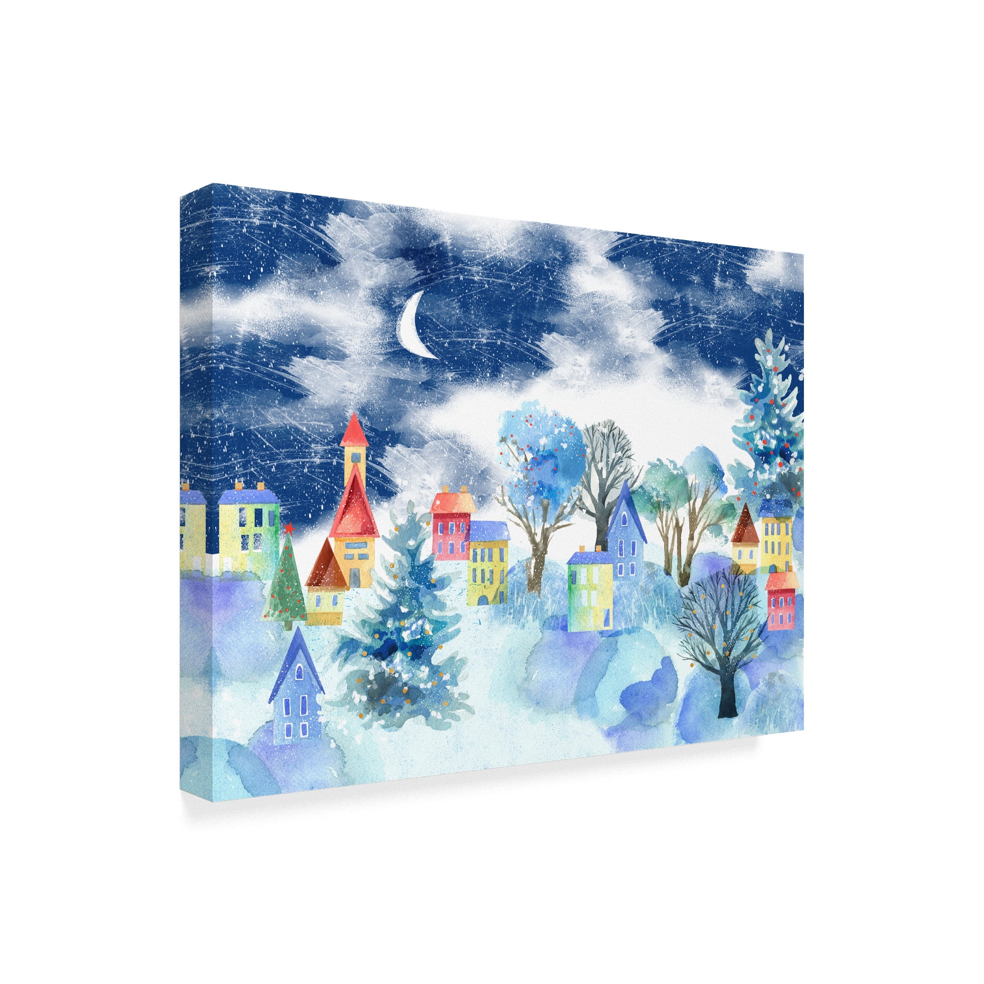 Trademark Fine Art 'Winter Village' Canvas Art by Lisa Powell Braun