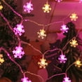 thumbnail image 6 of Skksst Christmas Fairy Light LED Snowflake String Light Battery Operated Waterproof Hanging Cutain Light 10ft, 6 of 7
