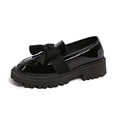thumbnail image 2 of Women's Cute Bowknot Design Loafers Trending Solid on Loafers for Daily Wear Color Black Size 40, 2 of 7