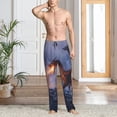 thumbnail image 2 of Kdxio Winter Fire Dragon Pattern Men's Pajama Pants, Elastic Waist with Drawstring and Pockets, Comfortable Loungewear-XX-Large, 2 of 6