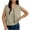 Beige-Sweaters, variant on AGWOLF Womens Cardigan Sweaters Lightweight Vest Sleeveless Outwear Tops Crewneck Open Front Ribbed Knit Coat