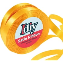 Idiy Satin Ribbon - 1/2, 50 Yards (Orange) - Great for DIY Crafts, Gift Wrapping, Wedding Decorations, Sewing Projects, Party, Decorative Embellishments, Hair Bows, Baby Showers, and More!