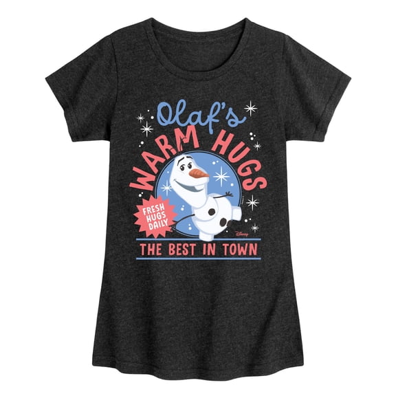 Frozen - Olaf's Warm Hugs - Youth Girls Fitted Short Sleeve T-Shirt