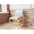 thumbnail image 4 of Pemberly Row Chaise d'Appoint Sans Accoudoirs pour Réception, Cadre en Bois, Gris, 4 of 5
