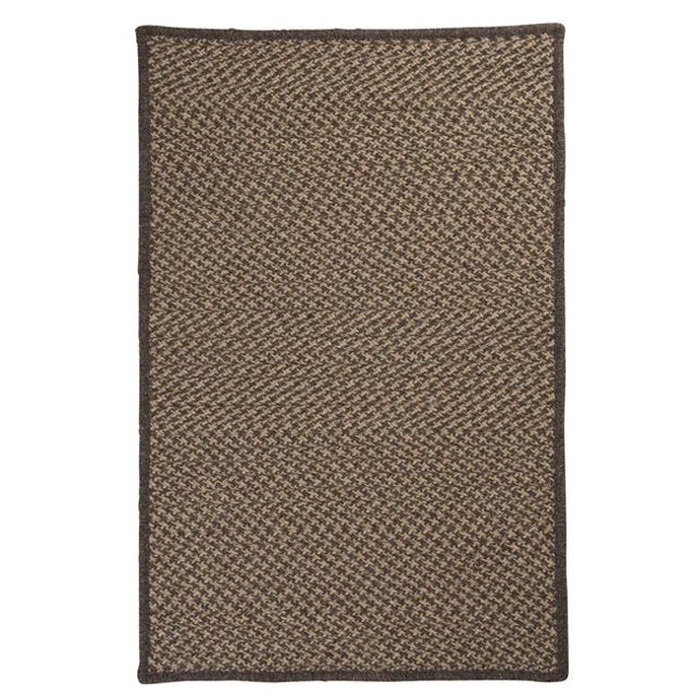 Colonial Mills HD34R036X036S 3 ft. Natural Wool Houndstooth Square Area Rug, Caramel