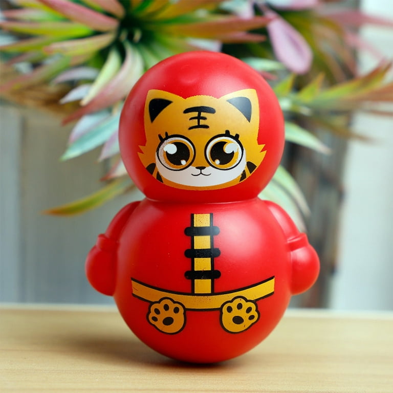 Toy Mini Space Astronaut Cartoon Tiger Doll Tumbler Toy Light Weight  Suitable For Children To Play 