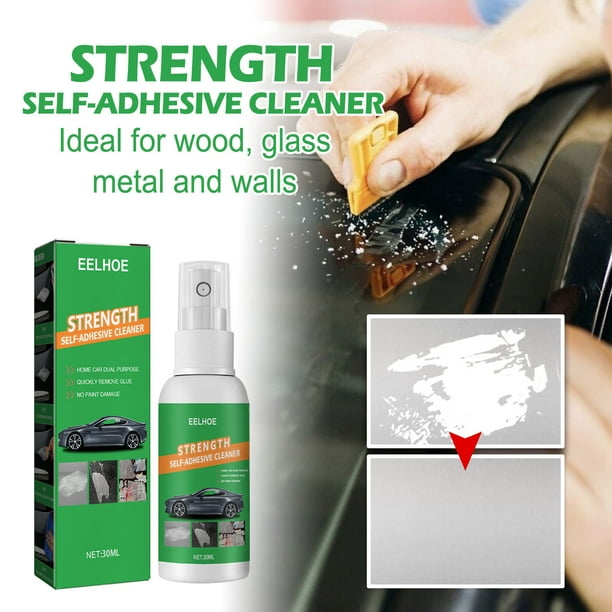 Spray removedor adhesivo para coche 30ml | Limpiador de pintura de coche | Spray para eliminar pegamento con boquilla de presión | Incluye raspador y paño | Sin olor fuerte | Eliminación rápida de