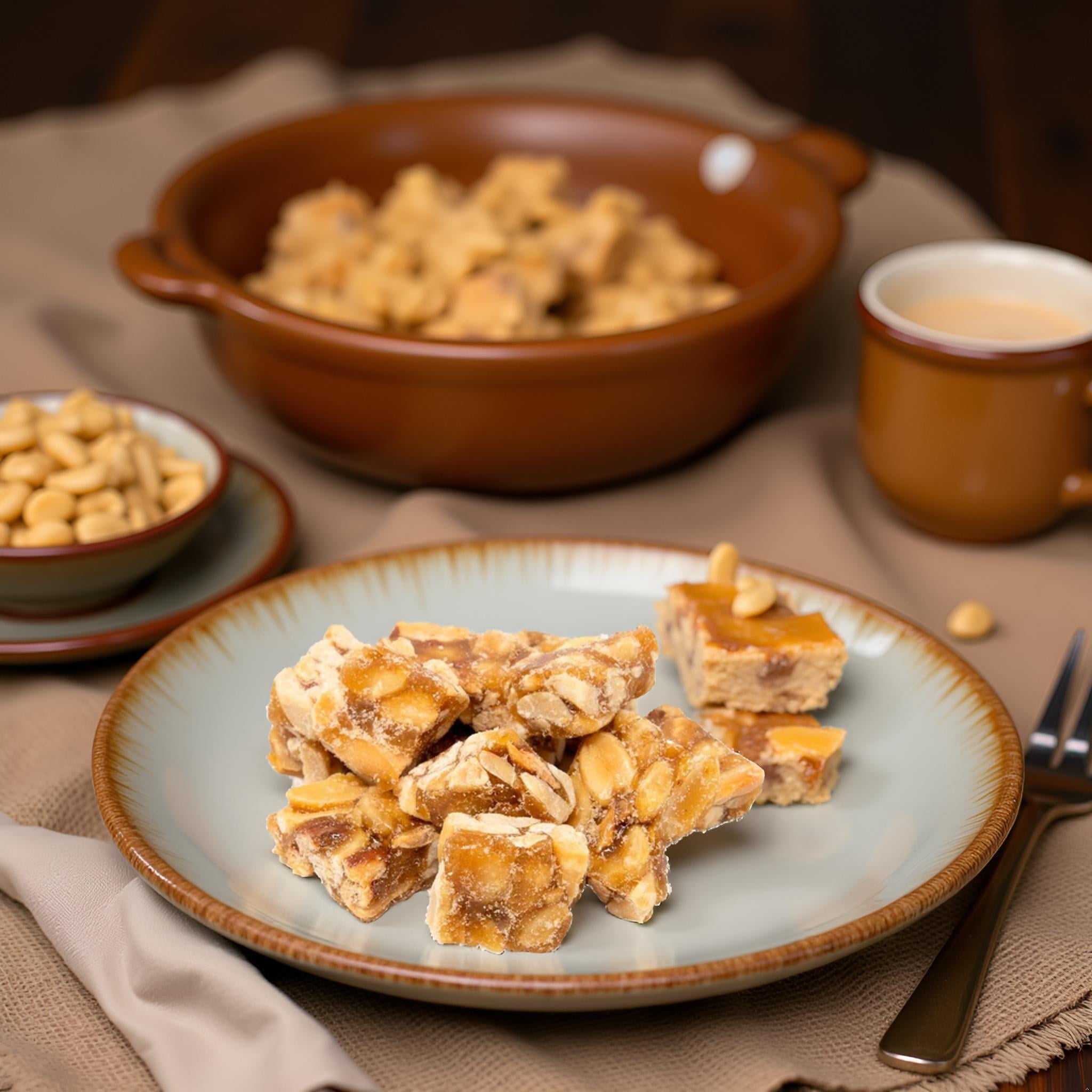 2LB Old Fashioned Peanut Squares by Nuts to You | Peanut Crunch with Delightful Crunch & All Natural Ingredients | Peanut Candy Sweet Snack Honey Taste