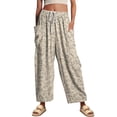 thumbnail image 6 of Textilo Womens Barrel Sweatpants Cheetah Print Wide Leg Sweatpants with Side Pockets Drawstring Elastic Waist Trouser Comfy Loose Fit Fall Winter Casual Lounge Clothes, 6 of 7
