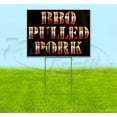 thumbnail image 1 of Bbq Pulled Pork (18" x 24") Yard Sign, Includes Metal Step Stake, 1 of 6