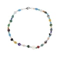 thumbnail image 2 of Glass Crystal Bead Multi-Colored Millefiori Flower Necklace 17 inches for Women Jewelry, 2 of 6