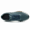 thumbnail image 5 of CMR CHAMARIPA Men's Elevator Sneakers - Blue Leather Men's Shoes With Higher Heels 2.76 Inches / 7 CM, 5 of 9