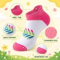 thumbnail image 2 of EALLCO Kids Ankle Socks 12 Pairs Cushioned Moisture-wicking Boys Girls Socks, 2 of 6