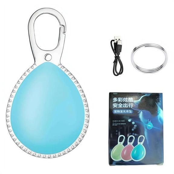 LED Luminous Pet Collar Tag, Glow in Dark Night Safety Pendant for Dogs & Cats, Outdoor Walking Warning Anti-lost Night Accessory