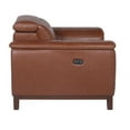 thumbnail image 4 of Bergamo Coach Brown Top Grain Leather Power Reclining Chair, 4 of 7