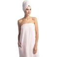 thumbnail image 4 of Fishers Finery Women's Terry Headwrap; Hair Towel, Terry from Viscose (Pink - 3 PACK), 4 of 5