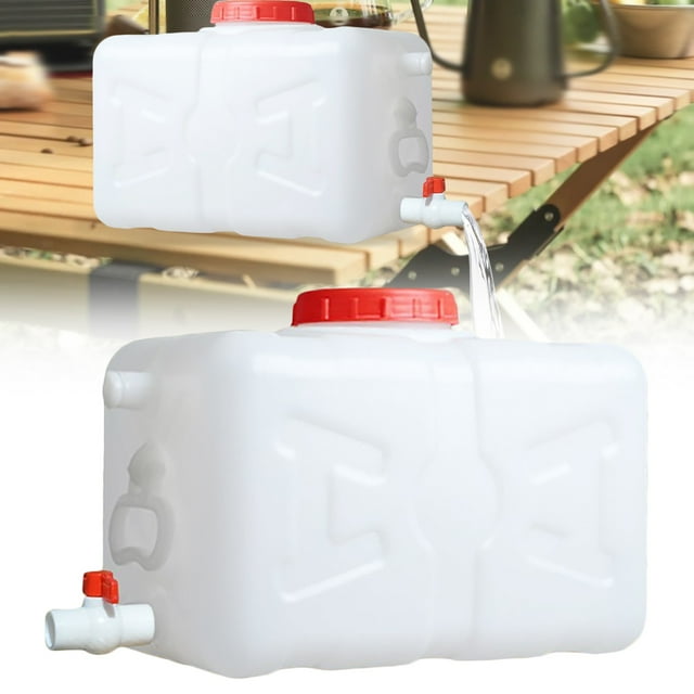 Contenant d'Eau Portable TASTAN 15 L Grande Capacité Contenant d'Eau - Réservoir de Stockage Portable avec Tuyau Verseur, Conception Sans Fuite pour le Camping et les Urgences, Pichet d'Eau de Camping, Contenant d'Eau de Camping, Blanc