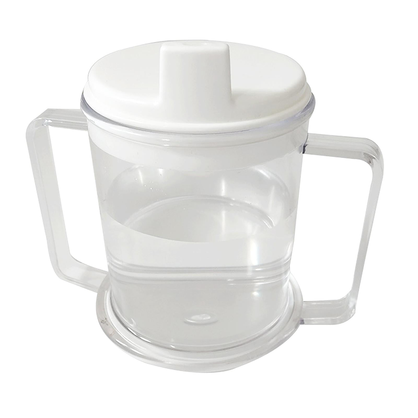 Clear Drinking Mug With Handle and 2 Lids - Easy Mobility Services
