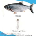 thumbnail image 6 of Electric Floppy Fish Cat Toy, Moving Cat Kicker Fish Toy, 11" Realistic Flopping Fish Dog Toys, Plush Interactive Cat Toys for Indoor Cats, Wiggle Fish Dog Toys, 6 of 8