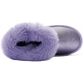 thumbnail image 3 of Kushyshoo Purple Girls Snow Boots Warm Faux Fur Lined Glitter Strap Winter Shoes Lightweight with Hook-and-loop Size 2M, 3 of 6