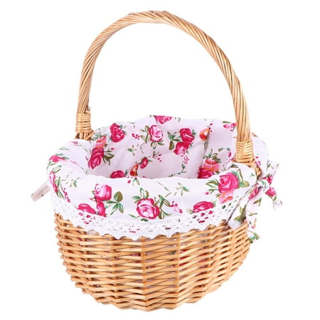 

NUOLUX 1 Pc Beautiful Fruit Holder Wicker Storage Box Hand-woven Flower Basket (S)