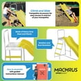 thumbnail image 3 of Machrus Upper Bounce Trampoline Step N Slide | Fun Indoor & Outdoor Ladder and Wave Slide Set – Perfect for Round or Rectangle Trampolines with or Without Net – Yellow, 3 of 6